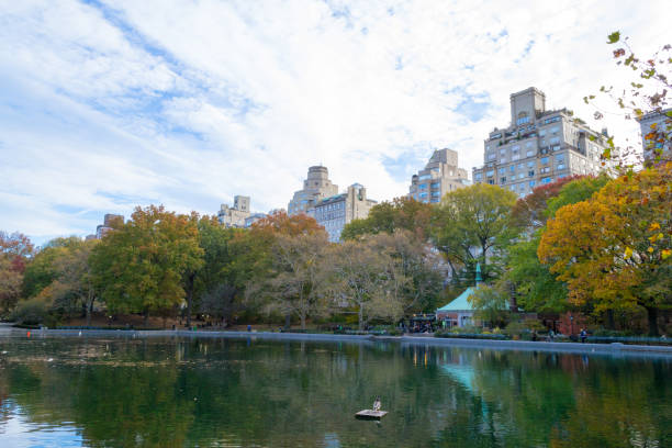 istock Conservatory water in Central Park during the fall season 642936292