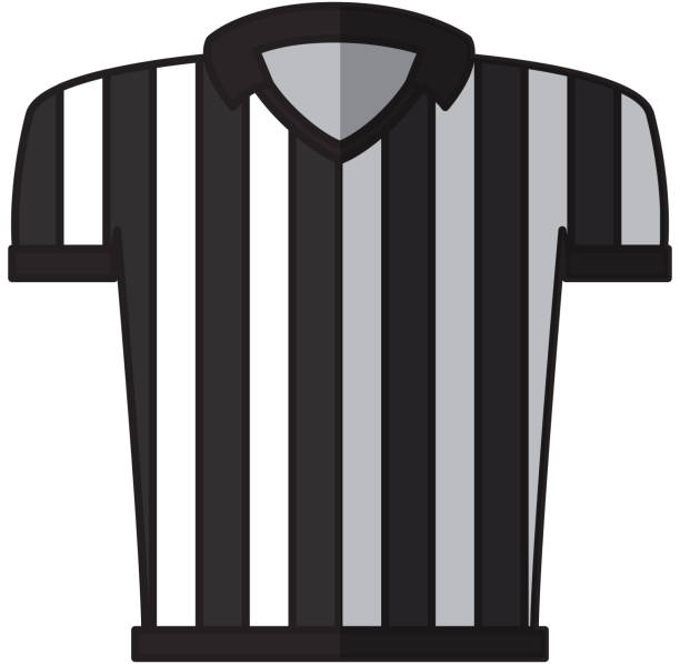 ilustrações de stock, clip art, desenhos animados e ícones de referee shirt uniform icon - striped shirt