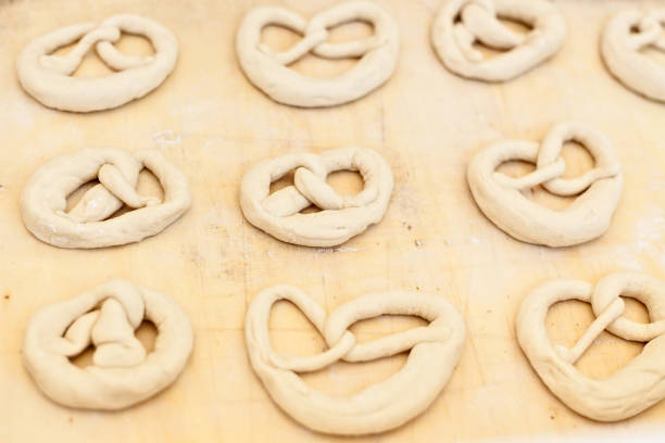 istock Uncooked pretzel ready to be baked 642943360
