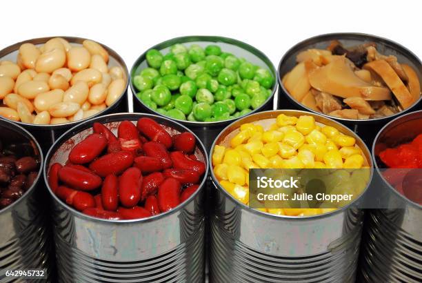 Canned Vegetables Stock Photo - Download Image Now - Canned Food, Aluminum, Can