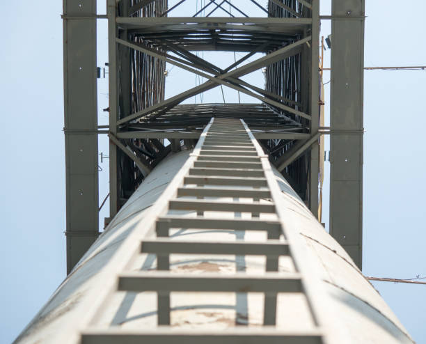istock stairway of billboard on the pole 642946232