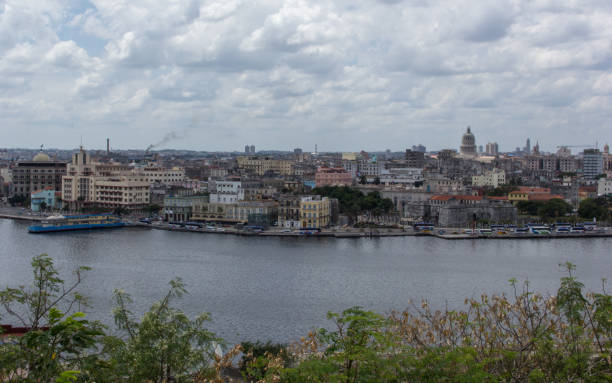 istock Havana's cityscape and bay viewed from high angle, Cuba 642955586