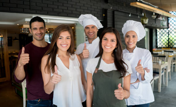 istock Portrait of staff working at a restaurant 642958550