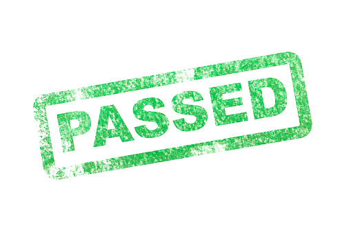 A stock photo of a Passed stamp. Perfect for designs or articles about school, college or homework.