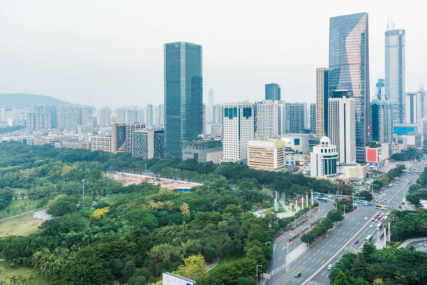 istock urban traffic with cityscape 642964570
