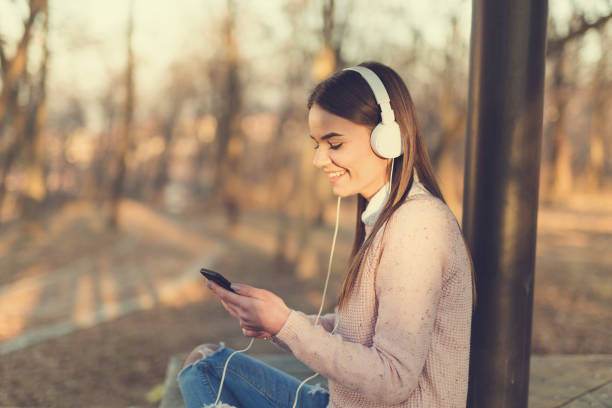 istock Listening to her favorite song 642971038
