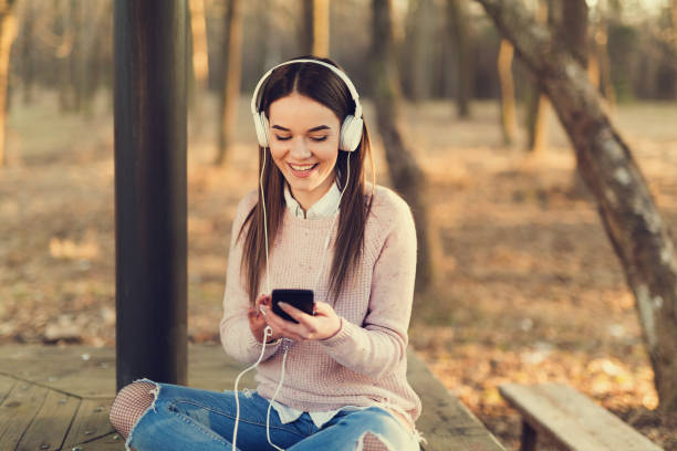 istock Listening to her favorite song 642971118