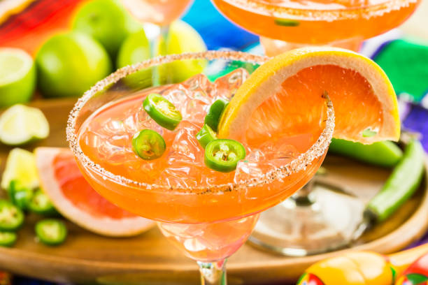 Spicy grapefruit margarita