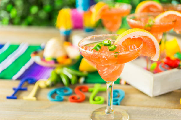 Spicy grapefruit margarita