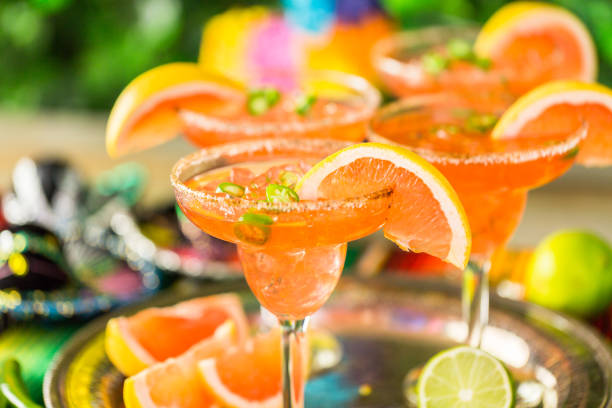 Spicy grapefruit margarita