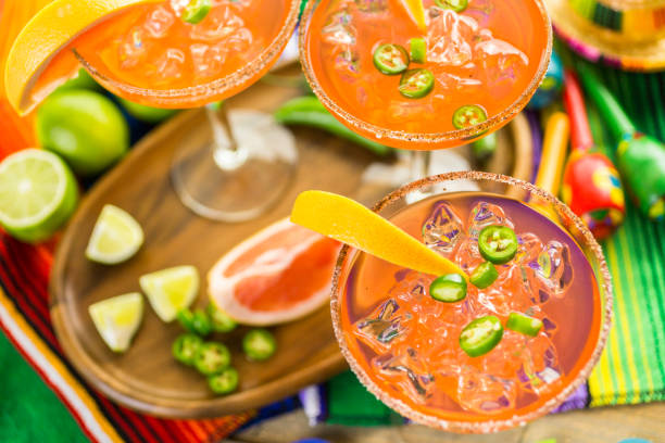 Spicy grapefruit margarita