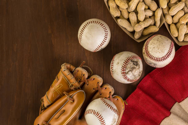 istock Close up of old worn baseball equipment 642980766