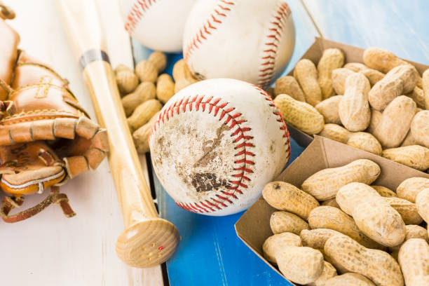 istock Close up of old worn baseball equipment 642980818