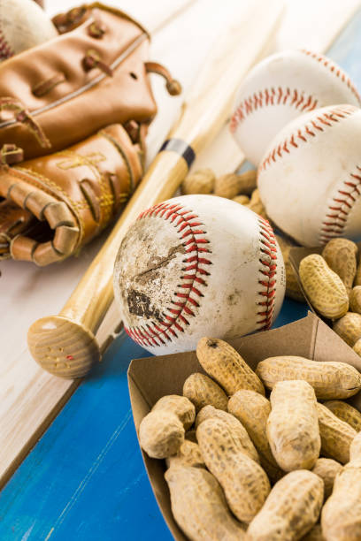 istock Close up of old worn baseball equipment 642980822