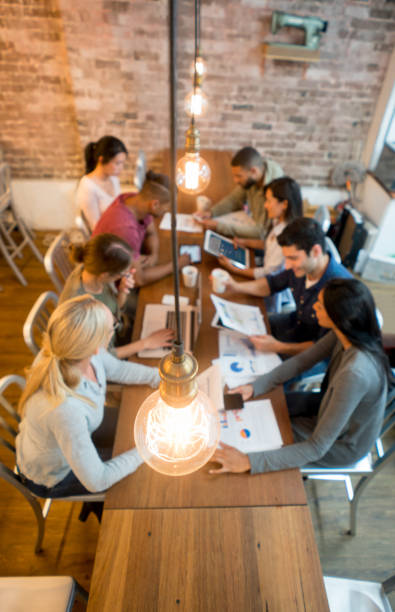 istock Group of creative people brainstorming at the office 642981022