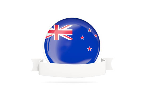 istock Flag of new zealand with banner 642987118