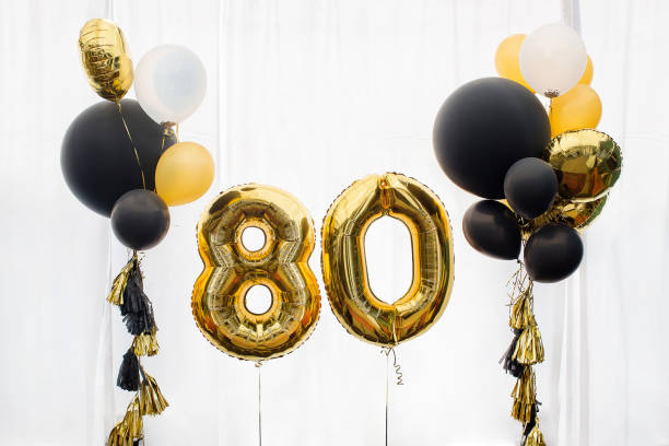 istock Decoration for 80 years birthday, anniversary 643010800