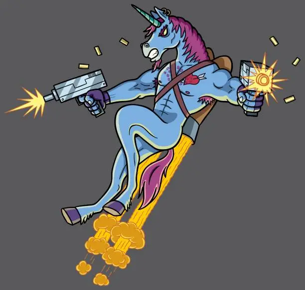 Vector illustration of Unicorn Killer