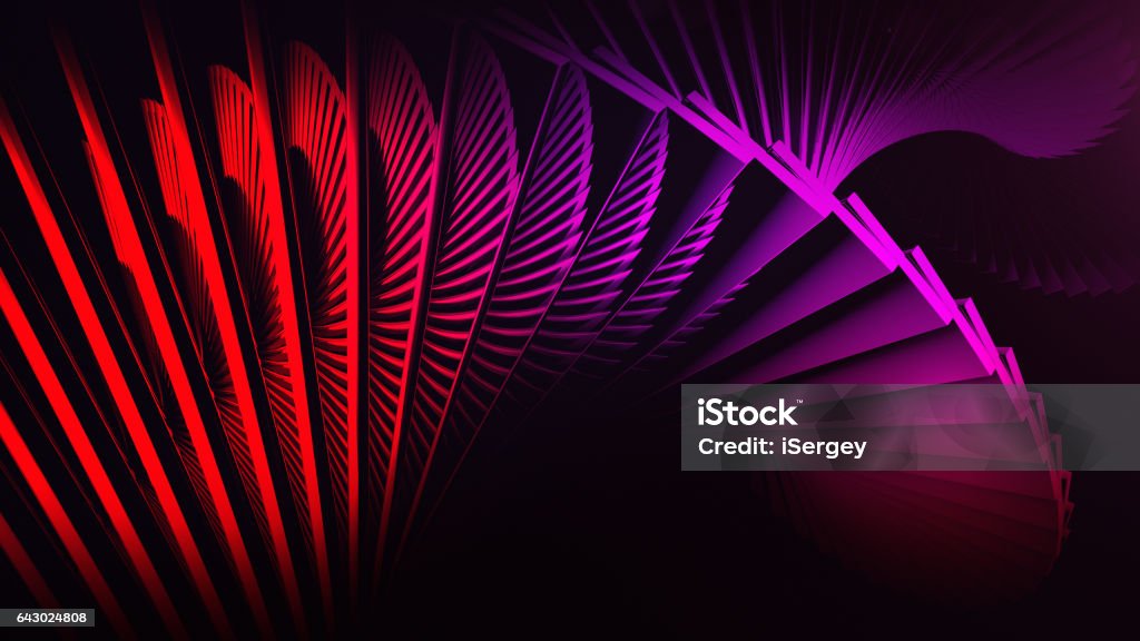 Red digital background with 3d spiral structures Red digital background with 3d spiral structures. Rotate 3d spiral. Swerving Stock Photo