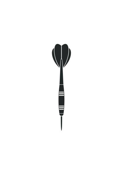 ilustrações de stock, clip art, desenhos animados e ícones de dart arrow icon isolated on white background. vector illustration - dardo