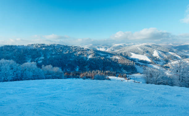 istock Winter Carpathian Mountains landscape, Ukraine. 643031626