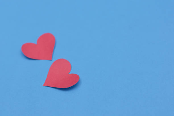 istock Red paper heart on white background 643039134