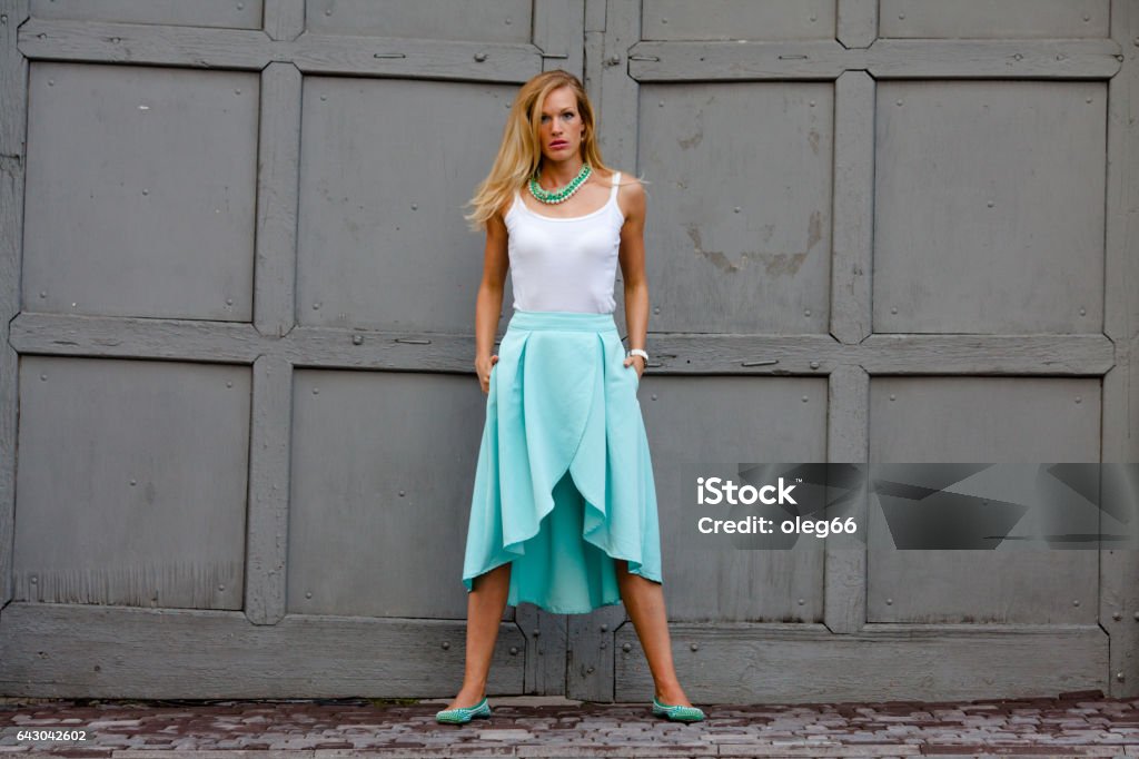 portrait of young woman young woman outdoors in the summer Women Stock Photo