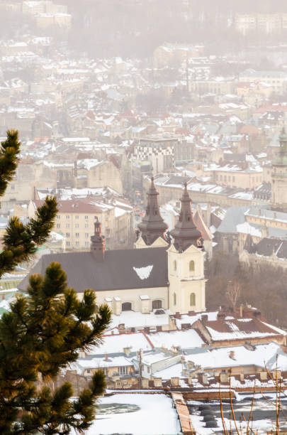istock Lviv city scape during the sunset 643046966