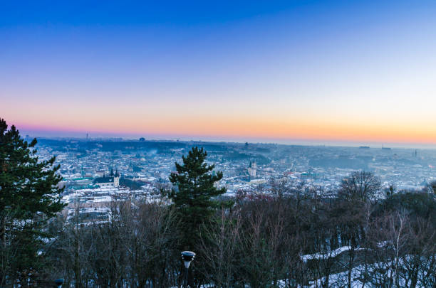 istock Lviv city scape during the sunset 643047048