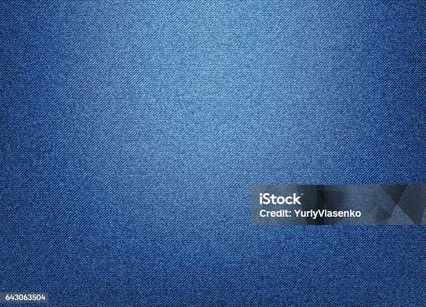 Blue Denim Textile Background Stock Illustration - Download Image Now - Denim, Textured, Jeans