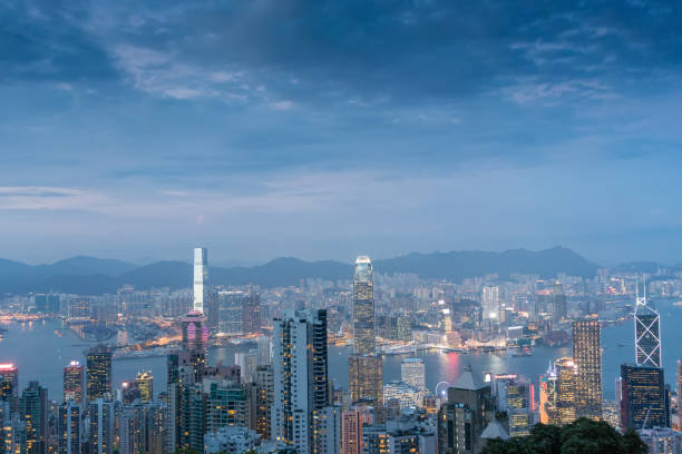 istock Hong Kong skyline from the peak 643063556