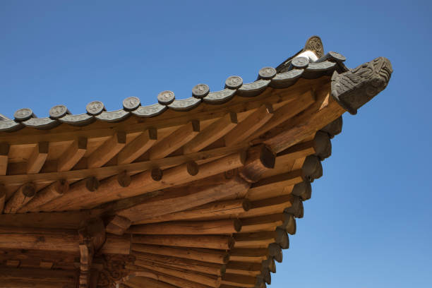 istock korean traditional style roof 643066992