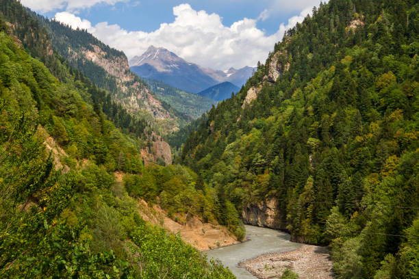 istock View over the Caucasus Mountains in Georgia. 643067140