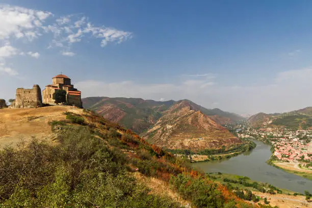 Photo of Jvari Monastery in the Caucasus, Georgia.