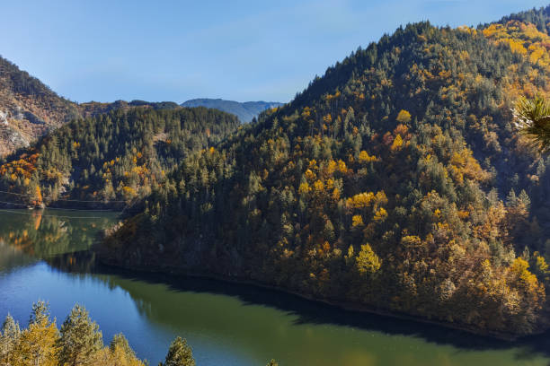 istock Autumn forest around Teshel  Reservoir, Bulgaria 643070808