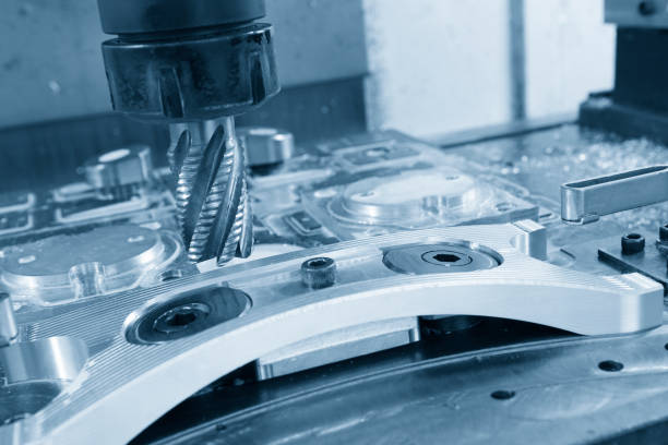 istock The CNC  machining center attach  the rough cutting  tool 643070886