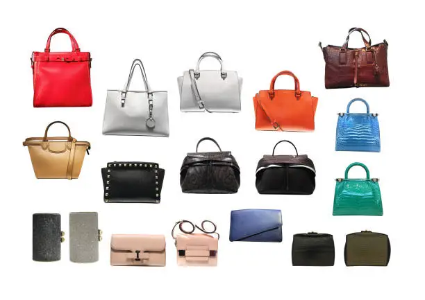 Variety type of lady's handbag