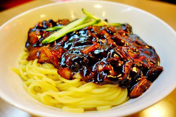 istock Jajangmyeon, korean noodle dish. 643074426