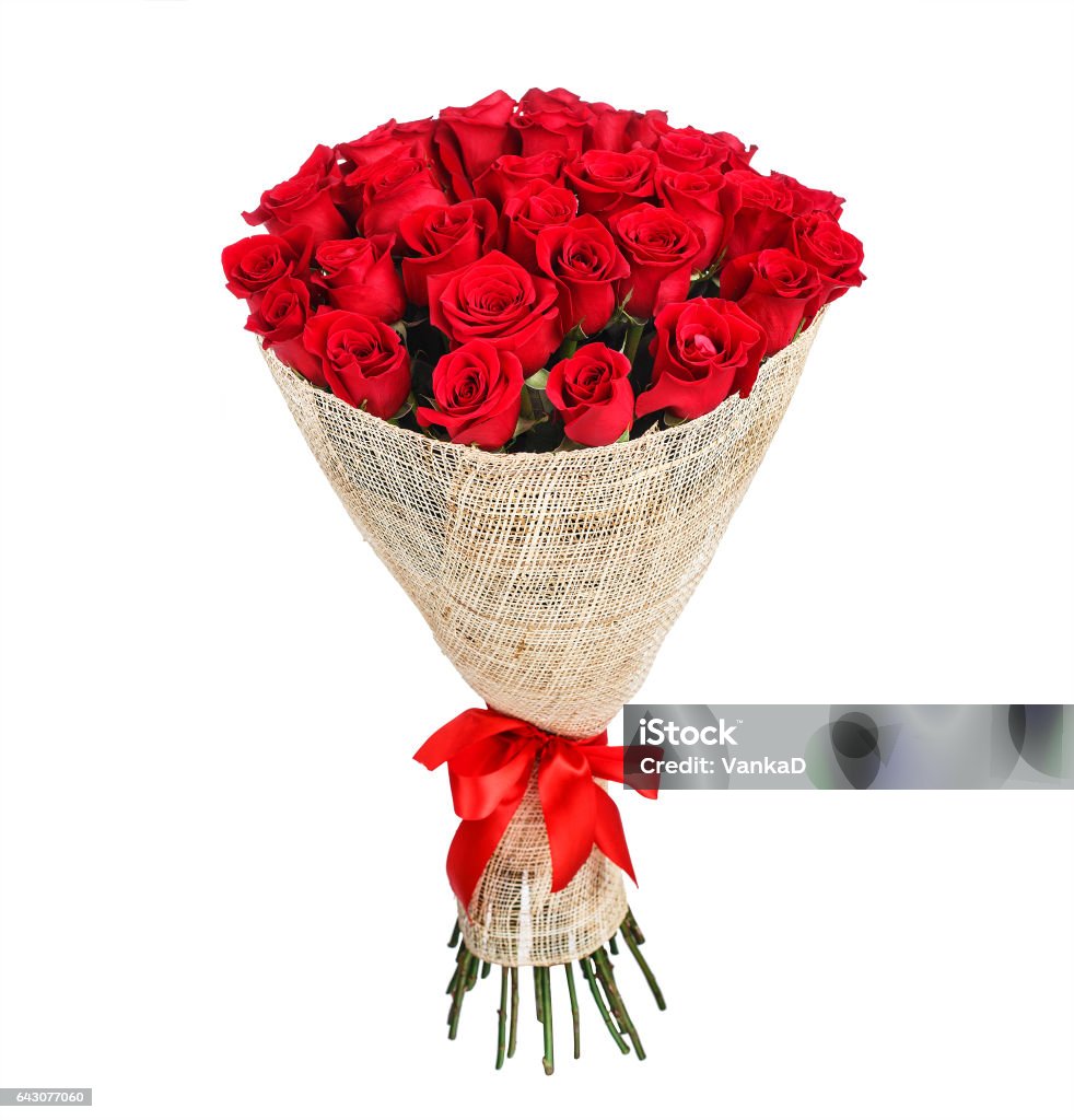 Flower Bouquet Of Red Roses Stock Photo - Download Image Now ...