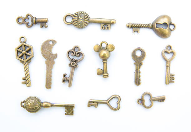 istock collection of  old key isolated on white background without shadow 643080648