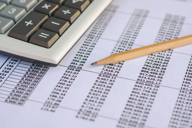 istock Business concept : Financial accounting stock market graphs analysis. 643084488