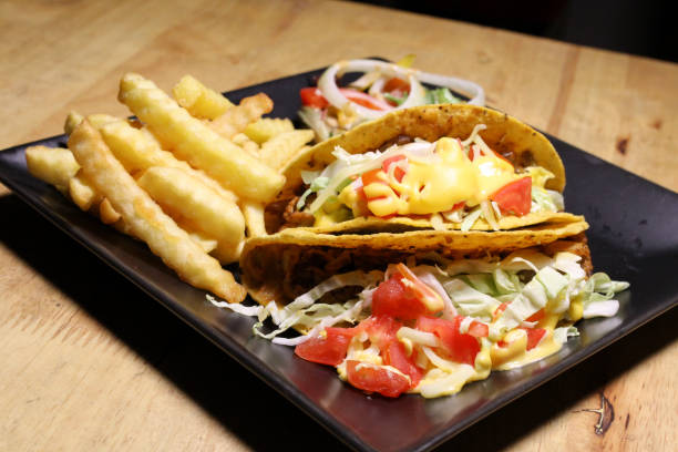 istock Taco Mexican American style sauce Thailand. 643090858