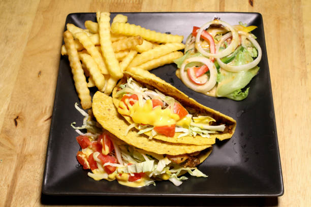 istock Taco Mexican American style sauce Thailand. 643093286