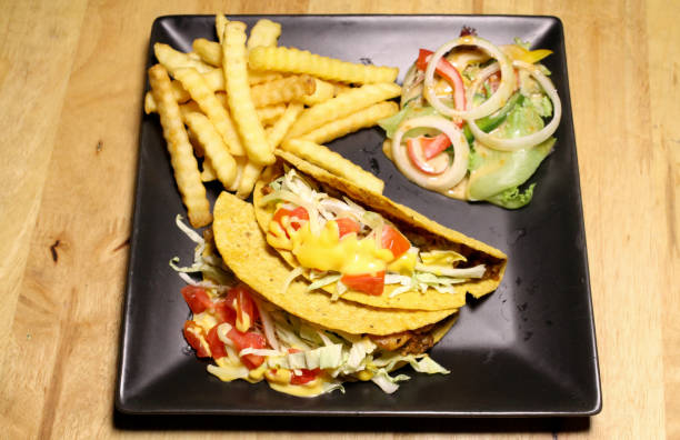 istock Taco Mexican American style sauce Thailand. 643093444