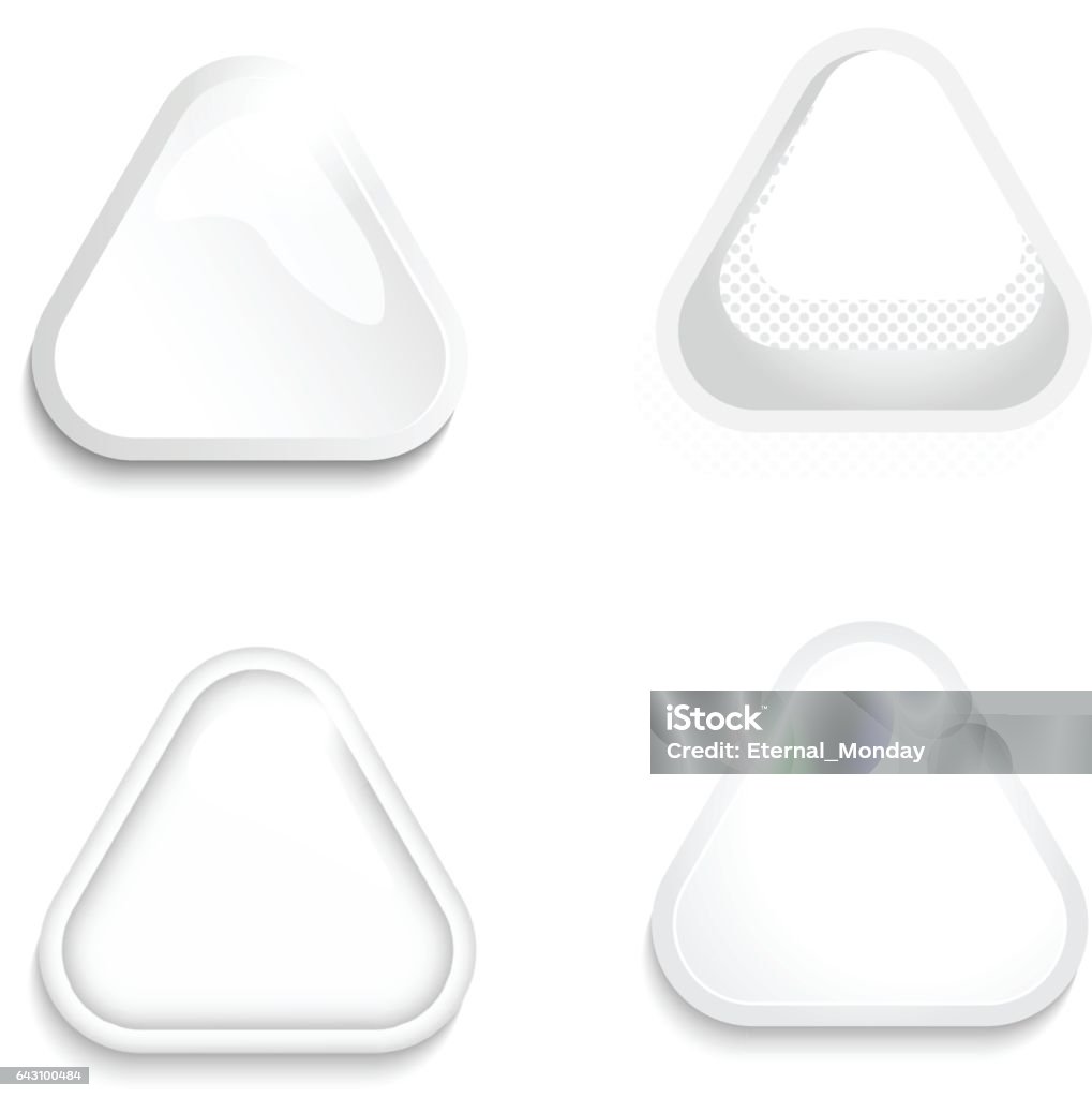Triangle Buttons Stock Illustration - Download Image Now - Badge, Blank ...