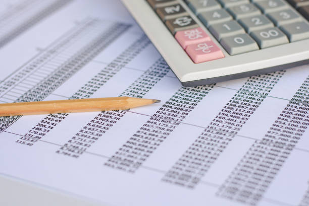 istock Business concept : Financial accounting stock market graphs analysis. 643113204