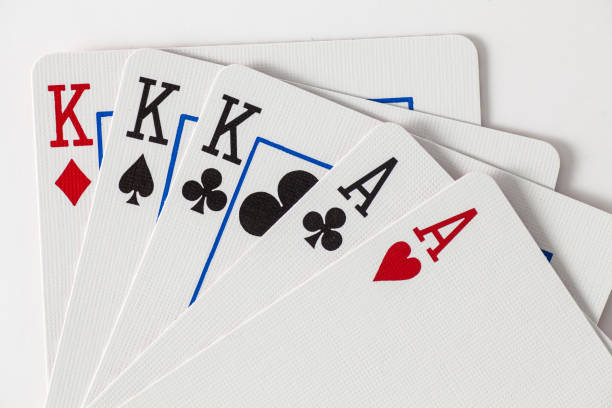istock Playing Cards full house, kings and aces 643113466