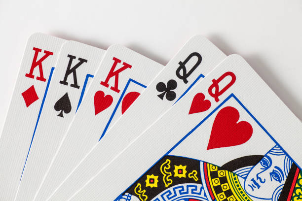 istock Playing Cards full house, kings and queens 643113474