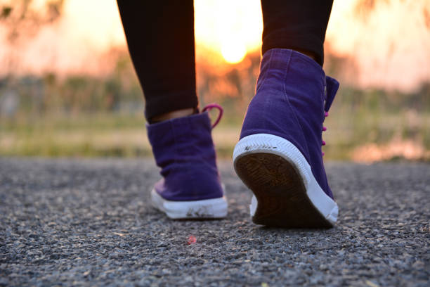 People walking at the morning for warm up body for jogging and exercise