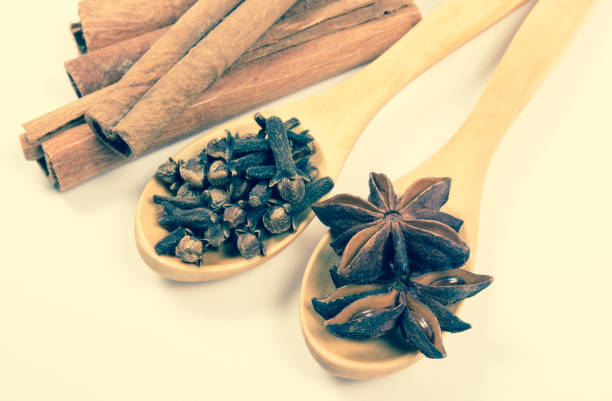 istock Warming spices - cinnamon, star anise, cloves. 643133164